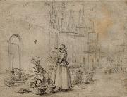 Gerard ter Borch the Younger Market in Haarlem France oil painting artist